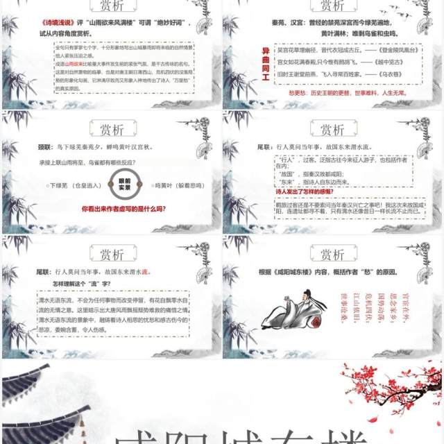 部编版九年级语文上册咸阳城东楼课件PPT模板 部编版九年级语文上册咸阳城东楼课件PPT模板
