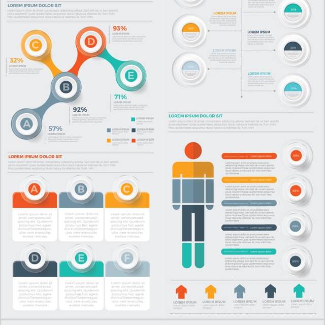 大信息图表设计元素素材Big Infographics Design