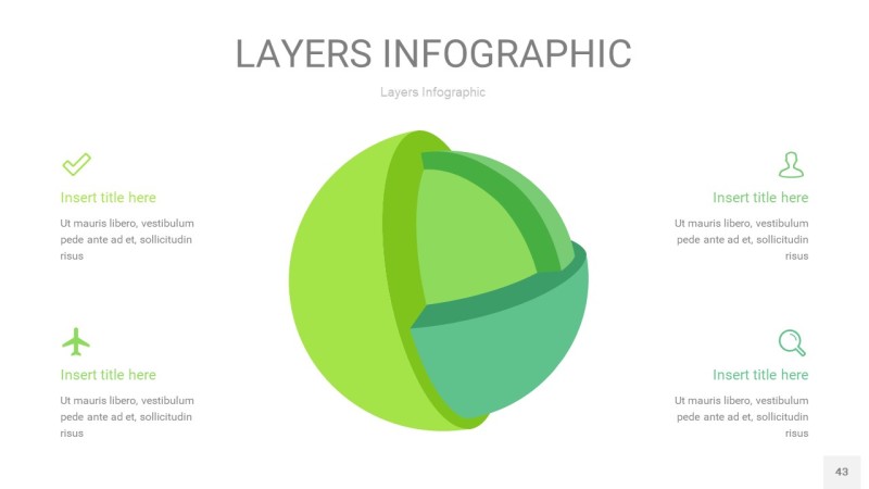 浅绿色3D分层PPT信息图43