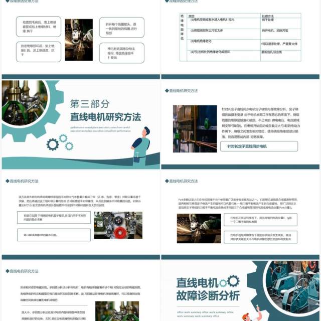 直线电机故障诊断分析动态PPT模板 直线电机故障诊断分析动态PPT模板