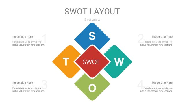四色SWOT图表PPT26 四色SWOT图表PPT26