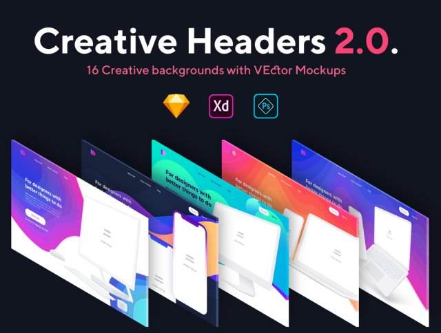 网站标题和模型2.0，Creative Headers 2.0