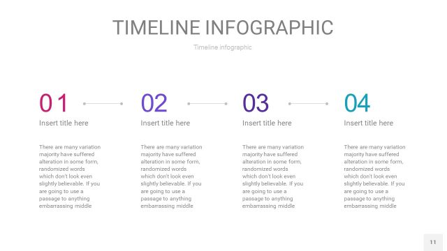 粉紫蓝色时间轴PPT信息图11