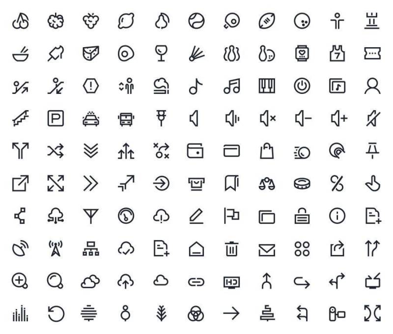 110 Line Icons