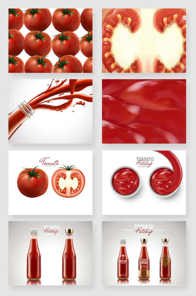 高清红色番茄酱产品设计包装素材