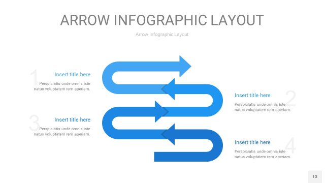 蓝色箭头PPT信息图表13