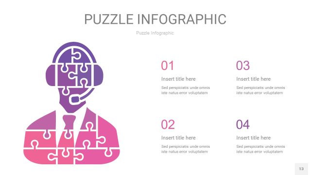 粉紫色拼图PPT图表13 粉紫色拼图PPT图表13