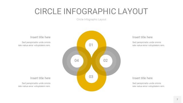 灰黄色圆形PPT信息图7