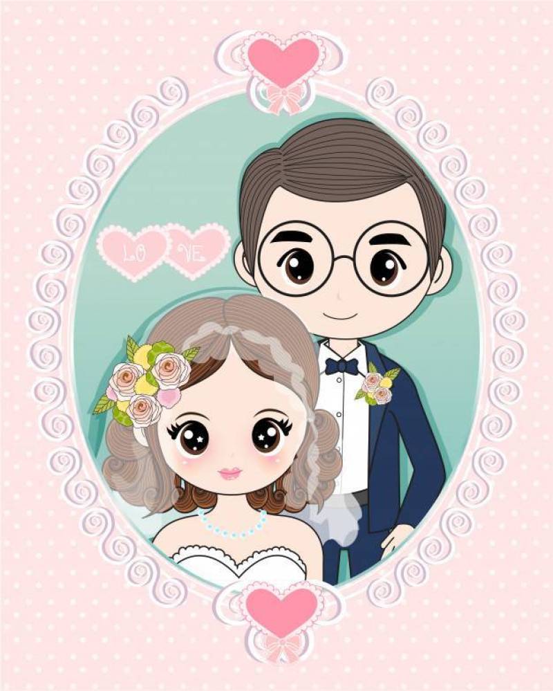 新郎新娘进入结婚仪式