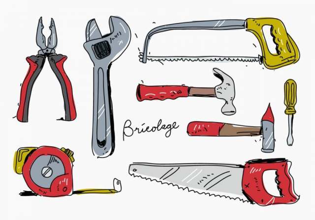 Bricolage手拉的传染媒介例证 Bricolage手拉的传染媒介例证