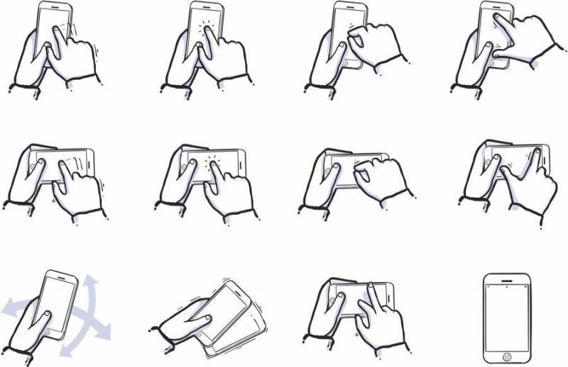 iPhone Gestures Symbols