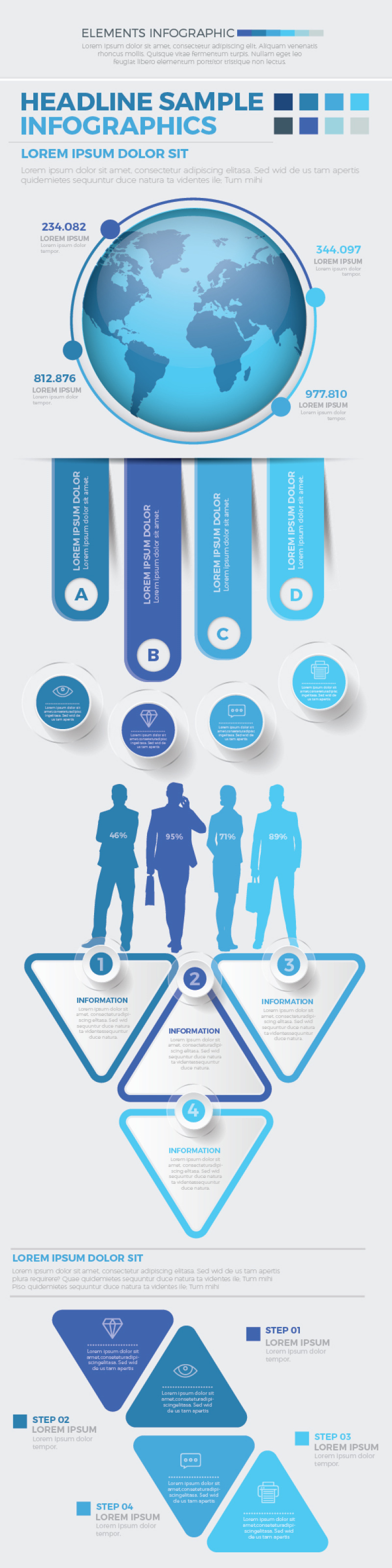 蓝色数据信息图形设计Blue Data Infographics Design 蓝色数据信息图形设计Blue Data Infographics Design