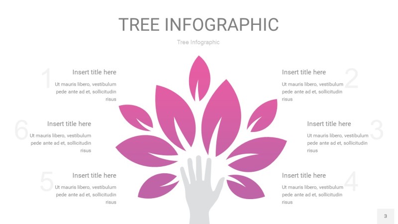渐变紫色树状图PPT图表3