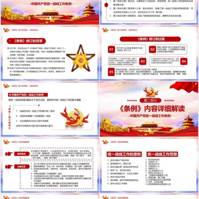 学习解读新修订的中国共产党统一战线工作条例党建PPT模板 学习解读新修订的中国共产党统一战线工作条例党建PPT模板