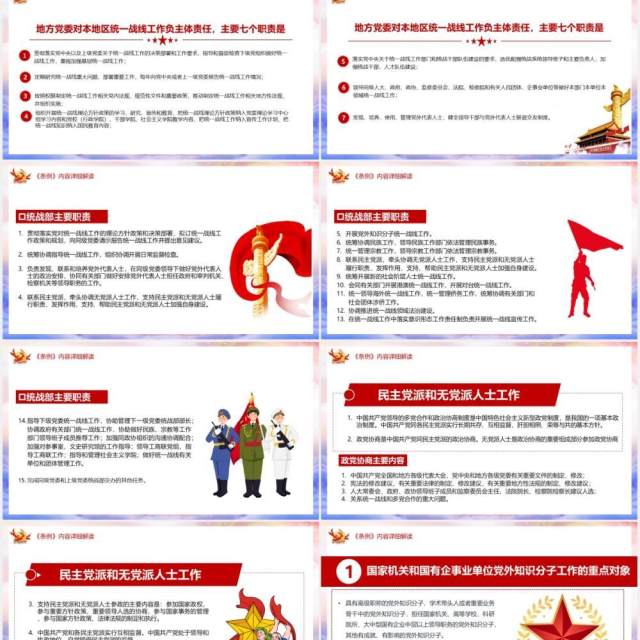 学习解读新修订的中国共产党统一战线工作条例党建PPT模板 学习解读新修订的中国共产党统一战线工作条例党建PPT模板