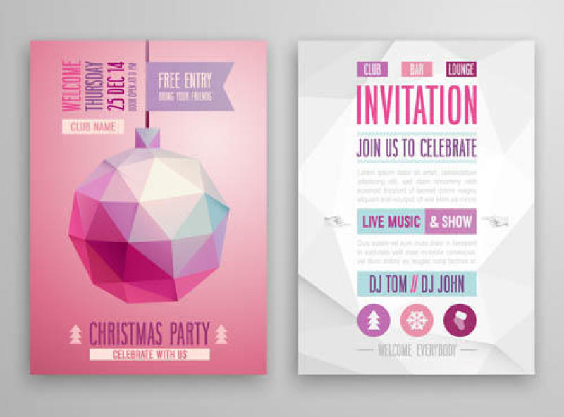 圣诞派对宣传单