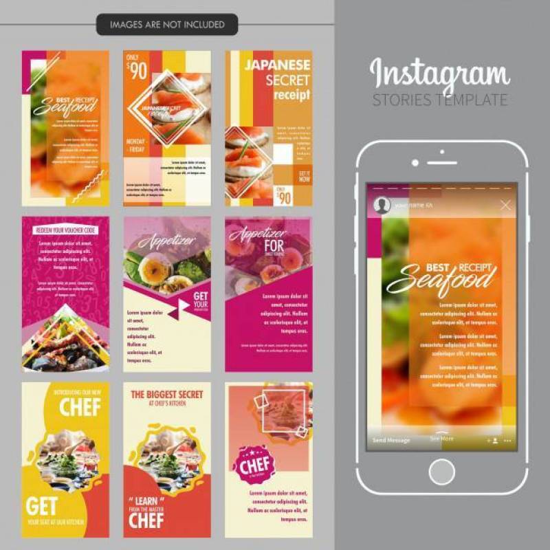 食物餐馆Instagram故事模板