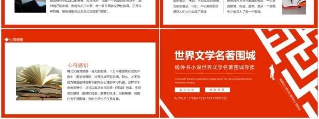钱钟书小说世界文学名著围城导读动态PPT模板 钱钟书小说世界文学名著围城导读动态PPT模板