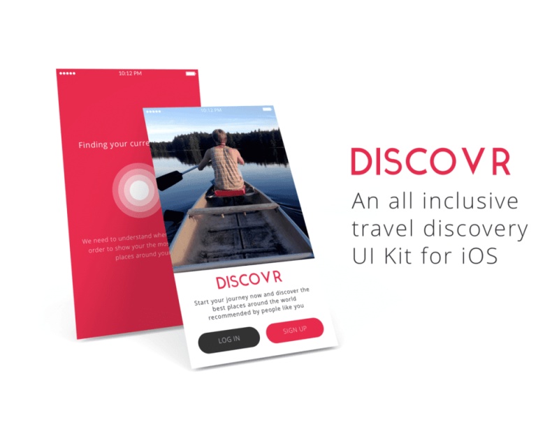 在Sketch，Discovr UI Kit中设计的易于使用的iOS UI套件