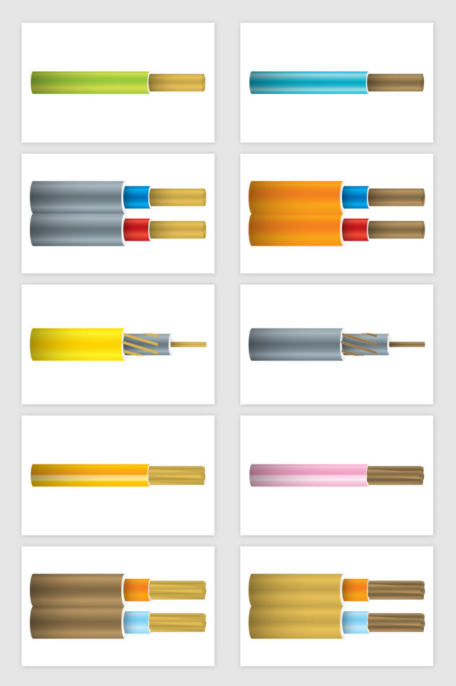矢量电线电缆素材