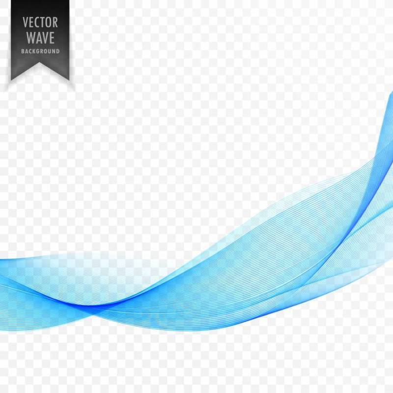 现代蓝色波浪形状元素设计