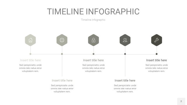 灰色时间轴PPT信息图2