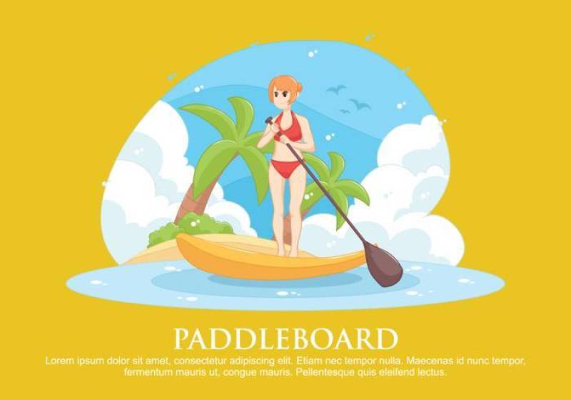 Paddleboard矢量图