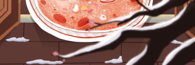 中国传统文化二十四节气冬至插画海报背景配图PSD竖版素材51