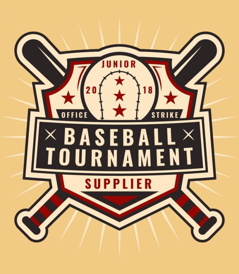 标志性的复古棒球矢量