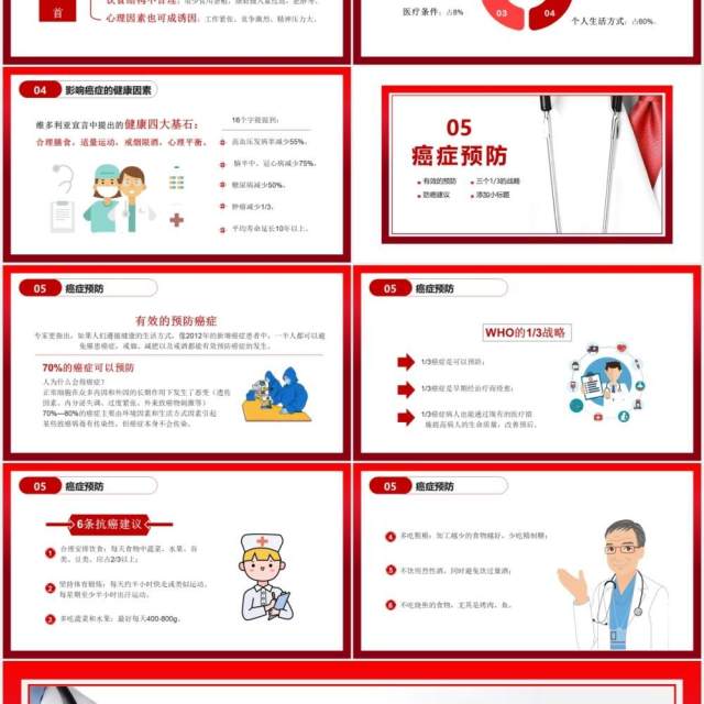 简约风世界抗癌日癌症预防知识讲座通用PPT模板 简约风世界抗癌日癌症预防知识讲座通用PPT模板