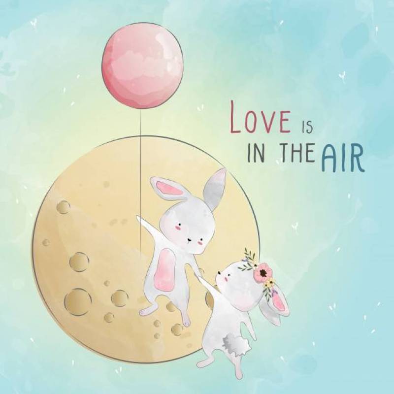 Love is in the air bunny love