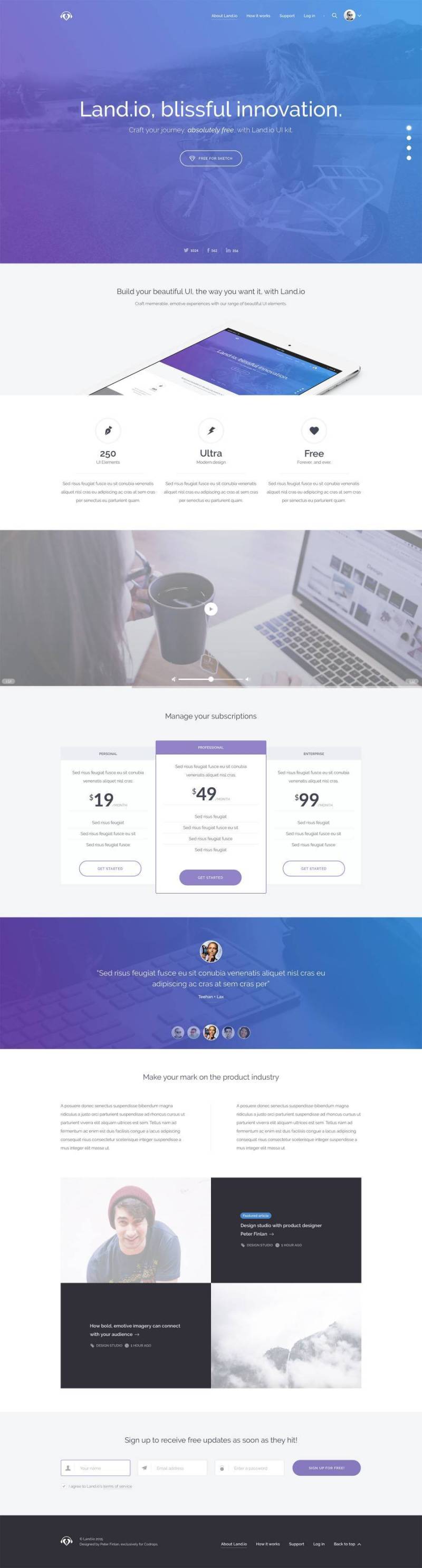 Landio Landing Page