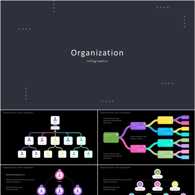 深色系组织架构图PPT信息图表素材Organization Infographic Dark 深色系组织架构图PPT信息图表素材Organization Infographic Dark