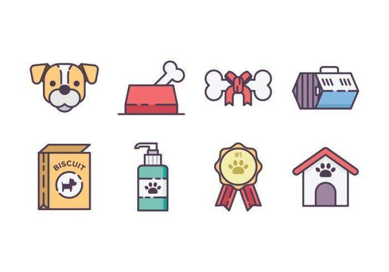 狗用品图标集