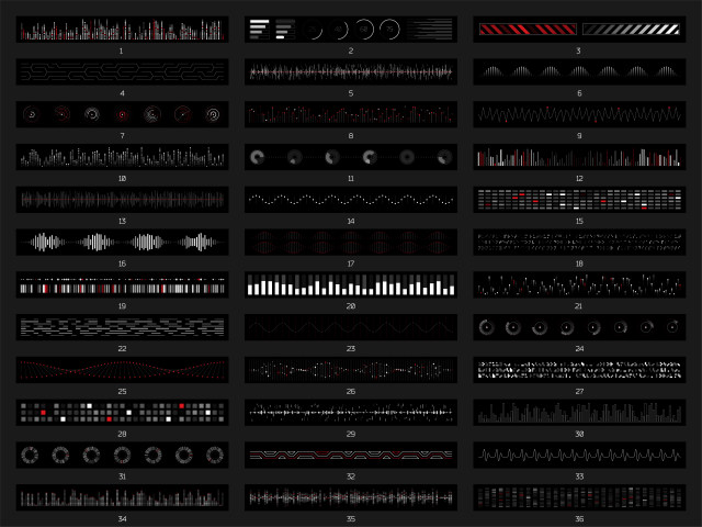 未来派用户界面套件•200多种设计元素Futuristic UI Kit • 200+ design elements