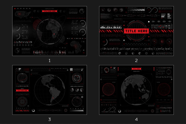 未来派用户界面套件•200多种设计元素Futuristic UI Kit • 200+ design elements