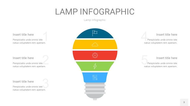 多色创意灯PPT信息图3