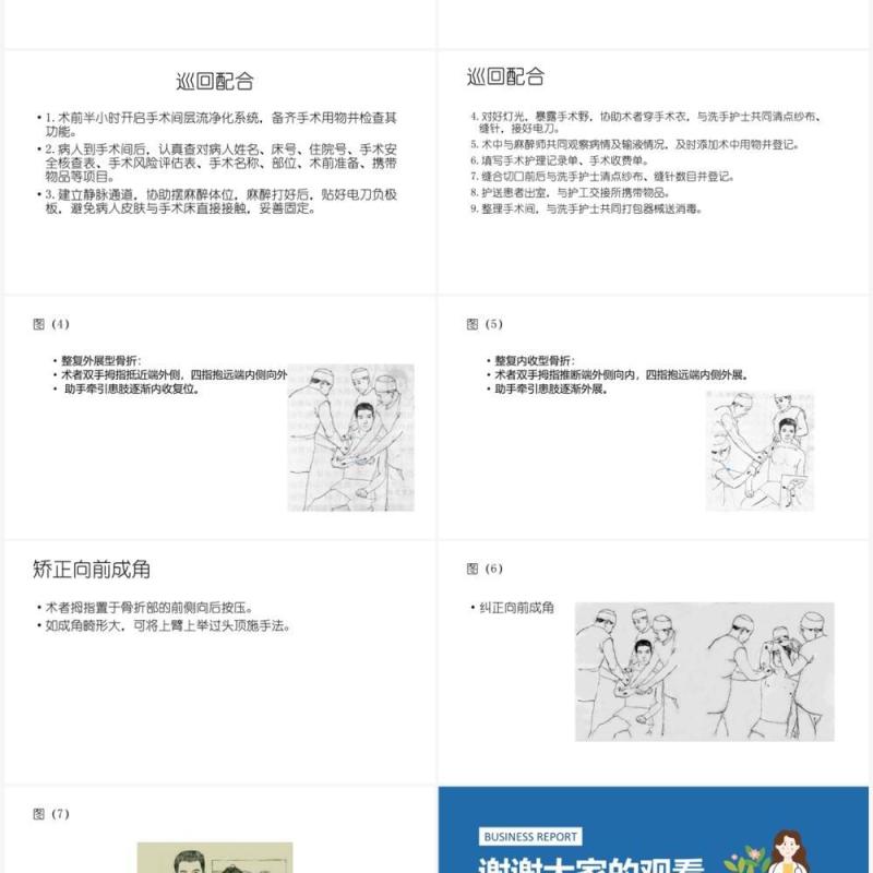 蓝色肱骨外科颈骨折PPT模板