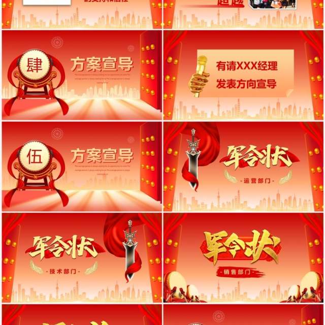 橙红渐变喜庆2023开工大吉启动大会PPT模板 橙红渐变喜庆2023开工大吉启动大会PPT模板