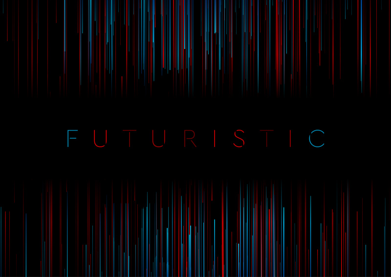 蓝红色抽象线技术背景EPS矢量设计素材blue red abstract lines technology background