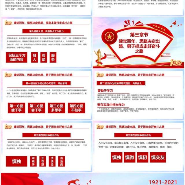 红色党政风七一建党节建党一百周年专题党课动态PPT模板 红色党政风七一建党节建党一百周年专题党课动态PPT模板