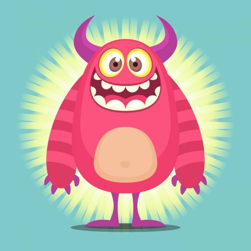 可爱的卡通巨魔字符图