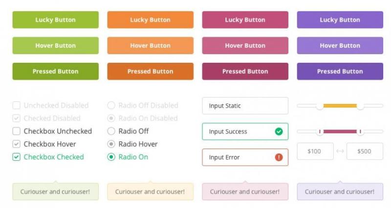 一套漂亮的网页界面规范素材
