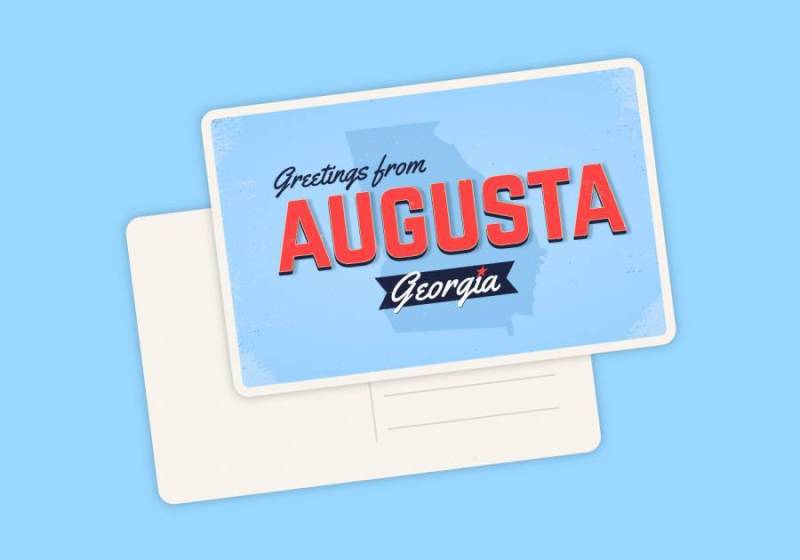 奥古斯塔格鲁吉亚明信片版式