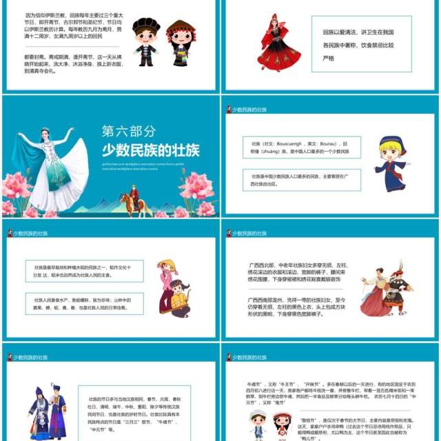 中国少数民族及其风俗民情动态PPT模板 中国少数民族及其风俗民情动态PPT模板