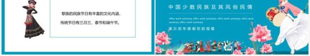 中国少数民族及其风俗民情动态PPT模板 中国少数民族及其风俗民情动态PPT模板