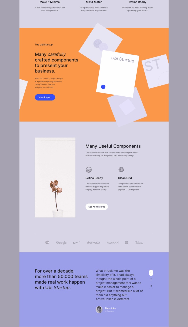 Ubi Startup - 独特的模板，Ubi启动模板