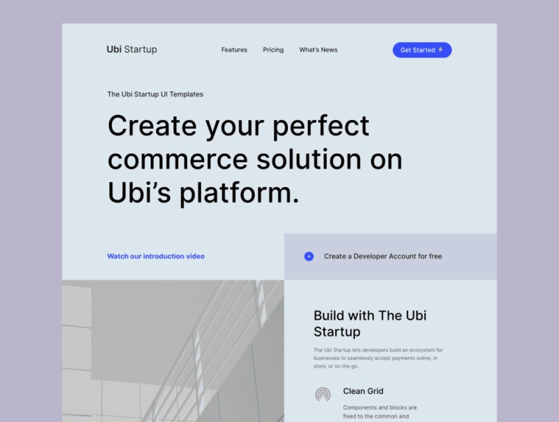 Ubi Startup - 独特的模板，Ubi启动模板