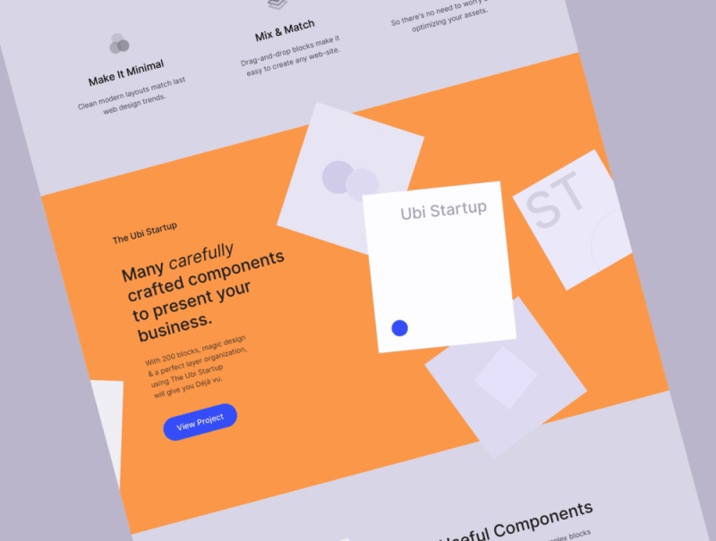 Ubi Startup - 独特的模板，Ubi启动模板