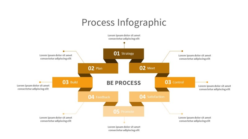 橙色总分关系PPT图表-30